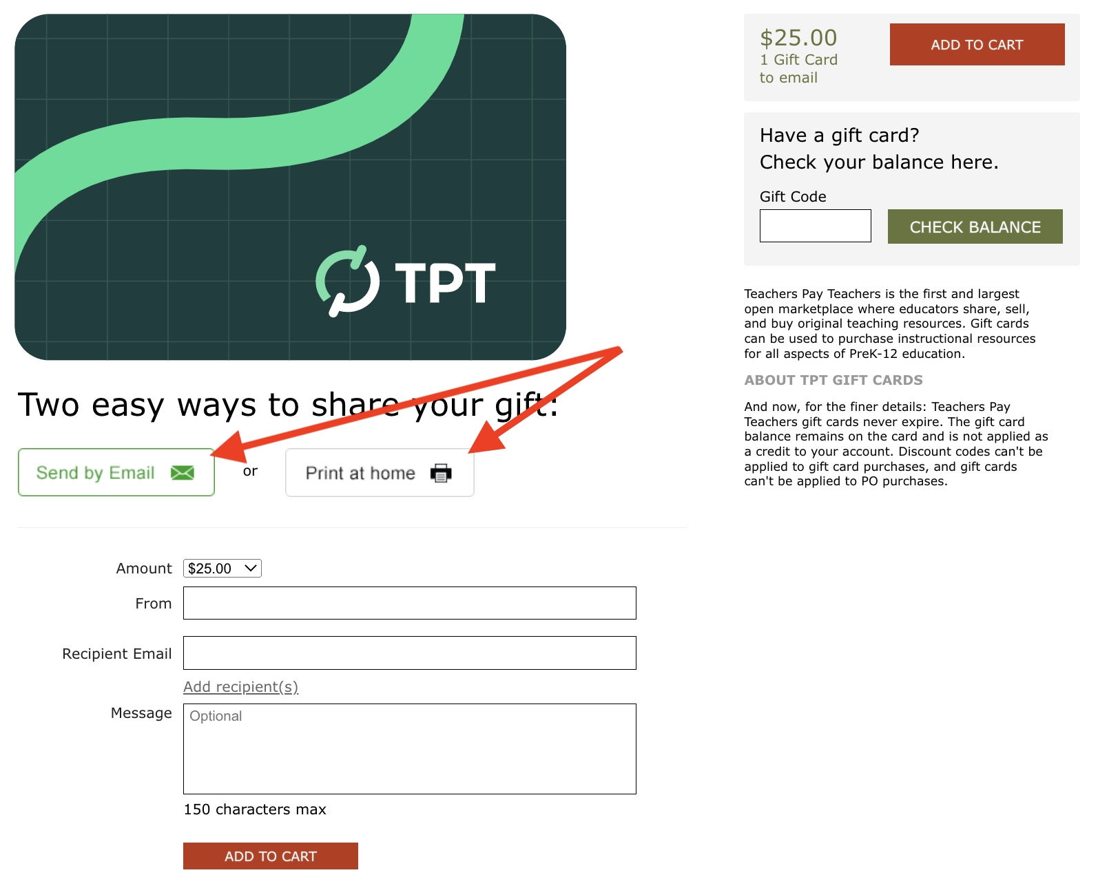 How can I purchase a TPT gift card? Frequently Asked Questions